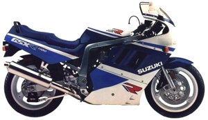 1989 GSXR1100 Blue/White Model