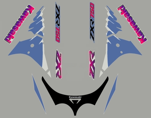 Kawasaki Zxr Decal Kit Kawasaki Zxr Decal Kit